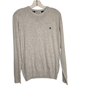 Scotch & Soda Men Lightweight Crewneck Sweater Gray Basics Office Work Small